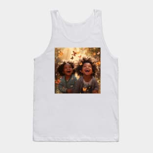 Brown Babies and Butterflies Tank Top